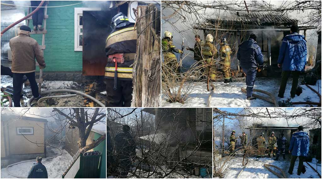 два пожара в хуторе Ольховский и ст. Мелиховской